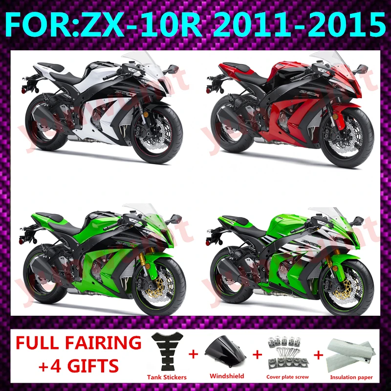 

for New ABS Fairings Kit Fit Kawasaki Ninja ZX-10R ZX10R ZX-10 2011 2012 2013 2014 2015 11 12 13 14 15 Bodywork set fairing ZXMT