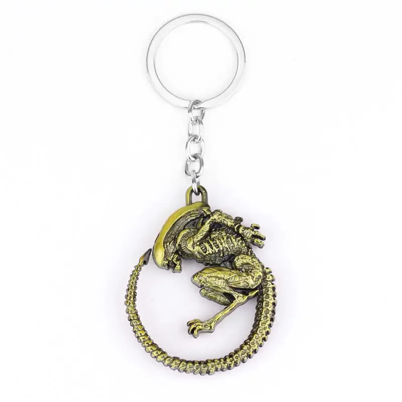 Picture 7: Avp Alien V Predator Covenant Keychains Alien Xenomorph Queen Prometheus Keyring Key Chain Ring Vintage Movie Jewelry