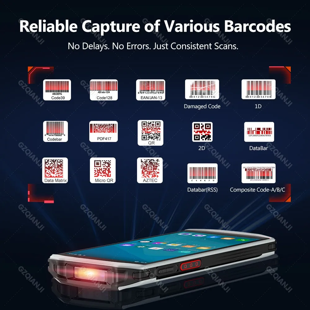 Imagem -04 - Honeywell Barcode Scanner Coletor de Dados para Leitura de Armazém Dispositivo Ip66 4g Terminal Pda Robusto 5g Android 13 6g 128g 2d