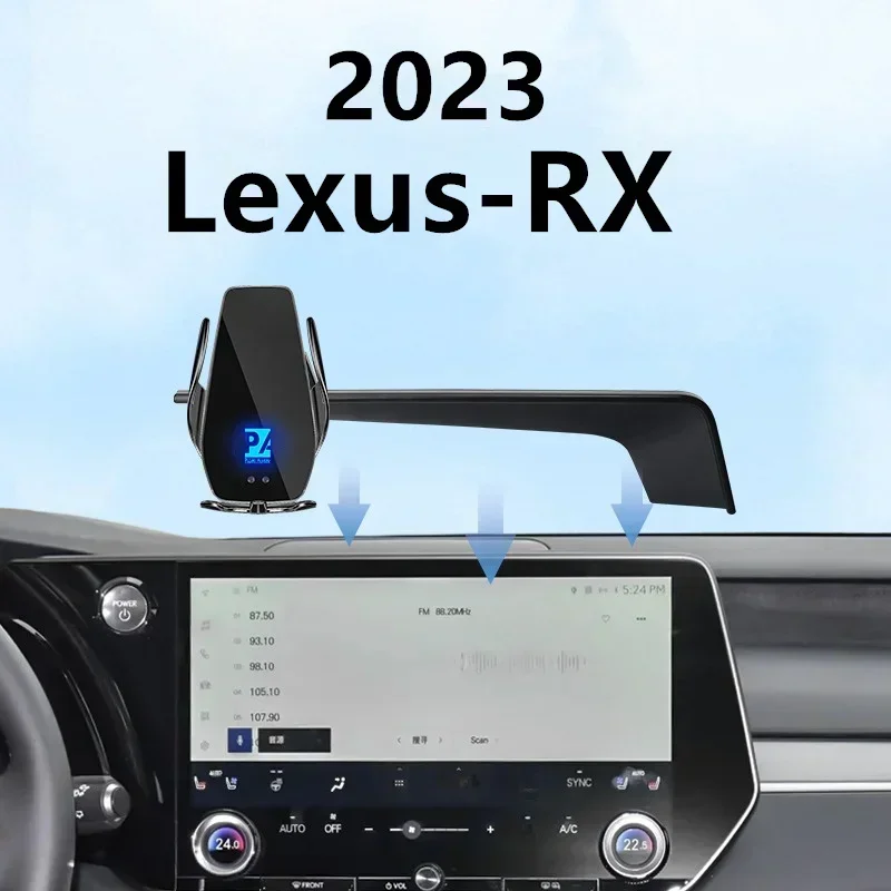 

For 2023 Lexus RX Car Screen Phone Holder Wireless Charger Navigation Modification Interior 14 Inch Size