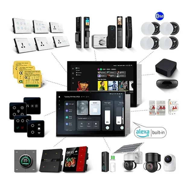 2025 New Arriving Tuya Smart Switch 10 Inch Tuya Smart Home Zigbee Gateway Scene Control Panel Support Eight Country Languages