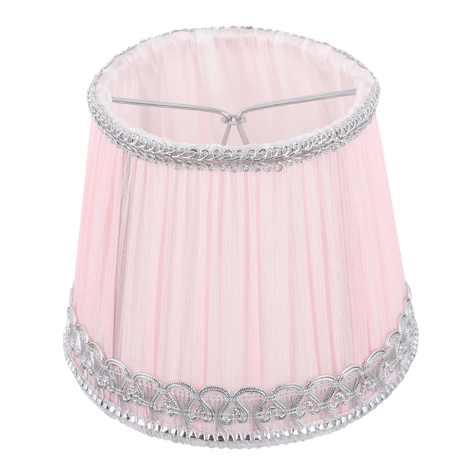 Premium Pleated Chiffon Lamp Shade Light Cover Ornament for Living Room Bedroom Decorative Diffuse Lighting Warm Cozy Ambience