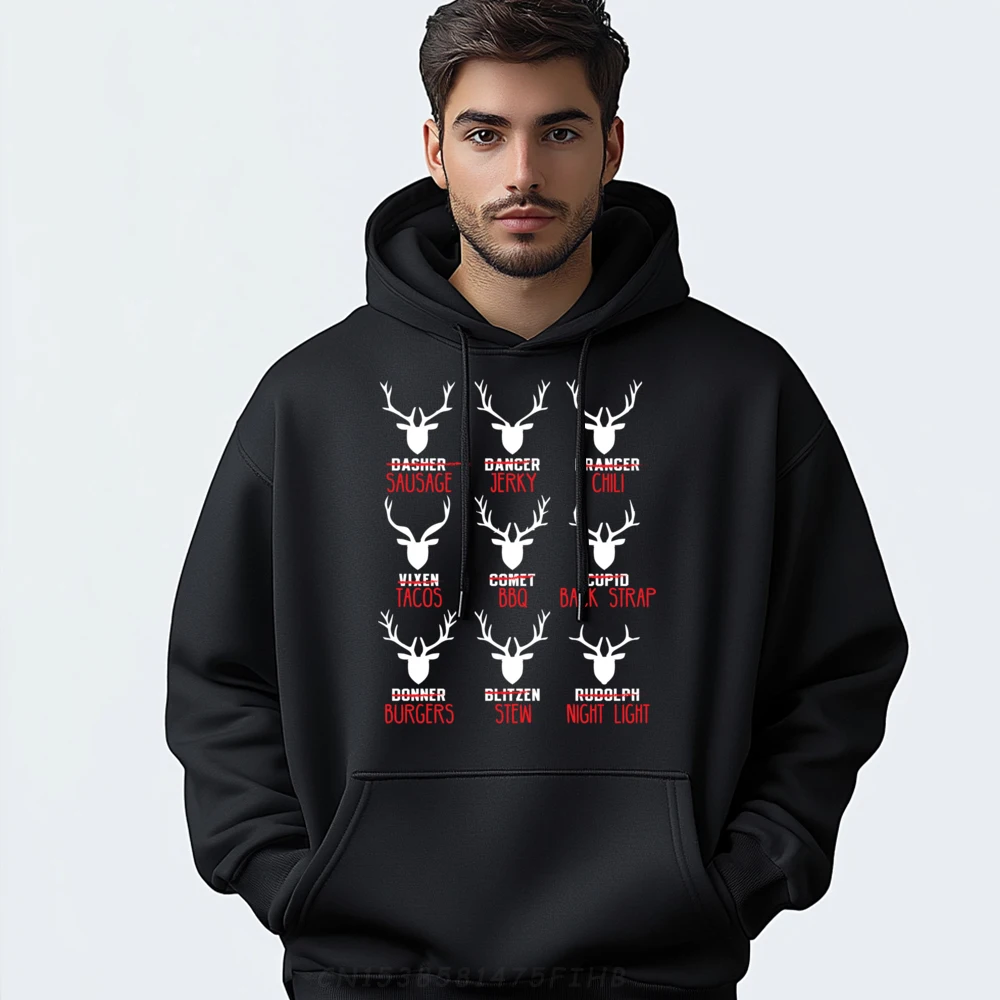 

Funny Christmas Deer Hunters All of Santa is Reindeer design Oversized Hoodies Camisetas HOLIDAYS