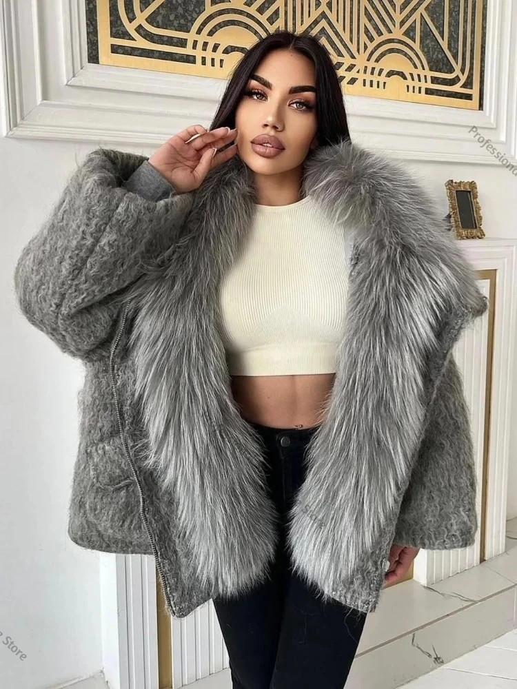 Lightweight Warm Down Jacket Women Elegant Real Fur Collar Jacket Ultra Warm Down Coat Street Style Daily Fur Outerwear Female - view 5