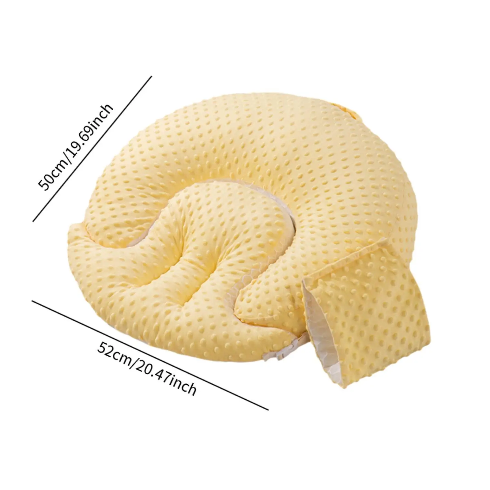 وسادة رضاعة قطنية مع حزام قابل للتعديل على شكل إسفين للرضاعة الطبيعية وزجاجة الرضاعة لحديثي الولادة #6