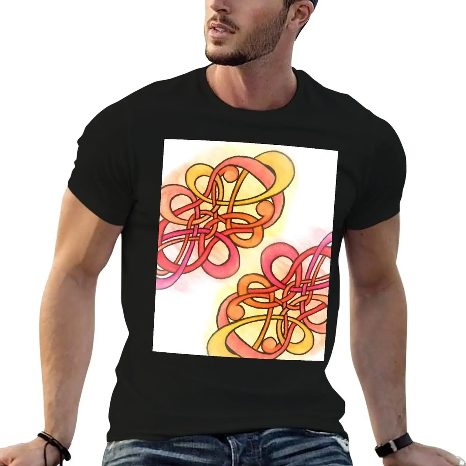 

Dual Intertwined - Nordic Knots T-Shirt anime anime stuff T-shirts for men cotton