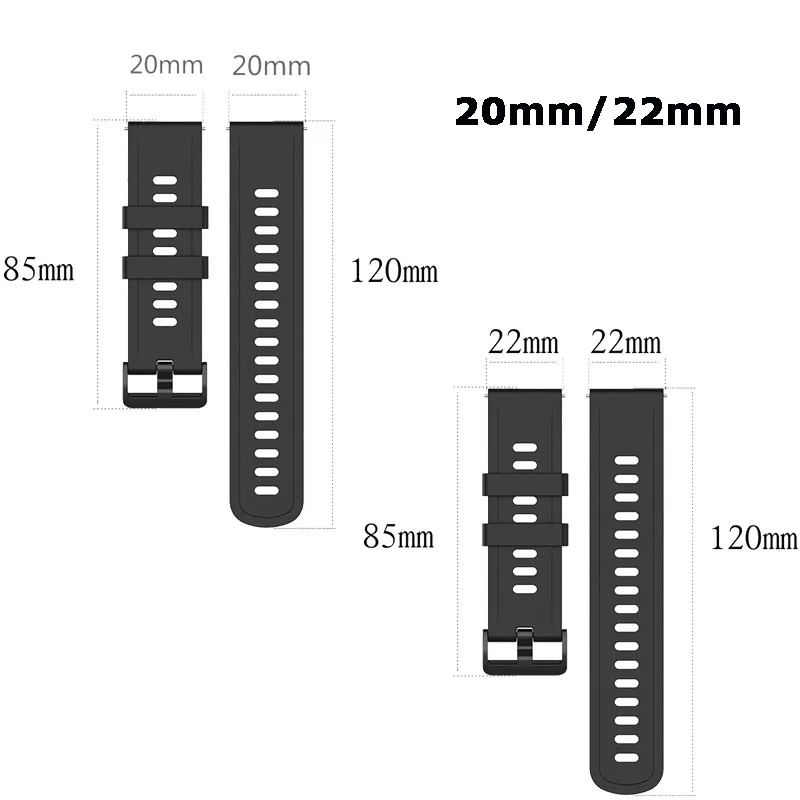20 مللي متر 22 مللي متر سيليكون حزام الساعات لساعة هواوي GT GT 2 46 مللي متر الذكية معصمه ل القطبية حصى X/Vantage M سوار WirstStrap