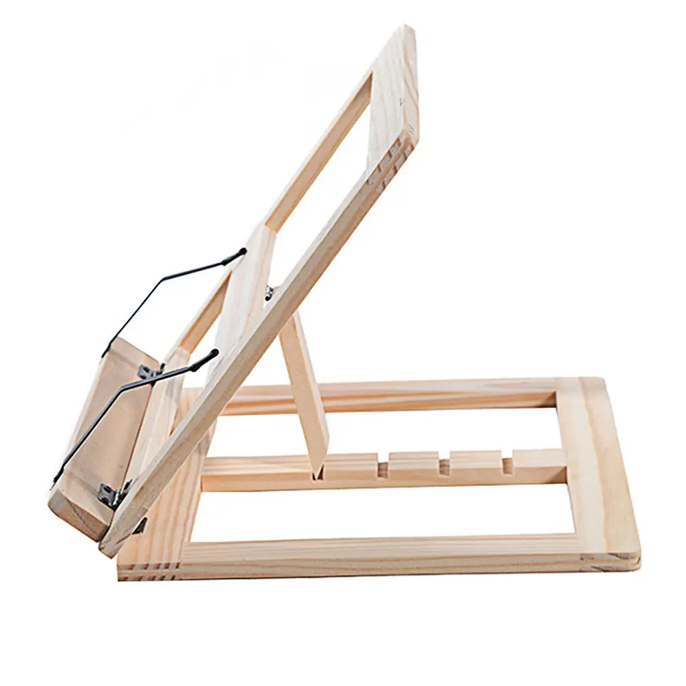 

1 шт. Прочная подставка для чтения из высокоплотной древесины, компактная складная подставка для книг, планшетов, журналов, ноутбуков