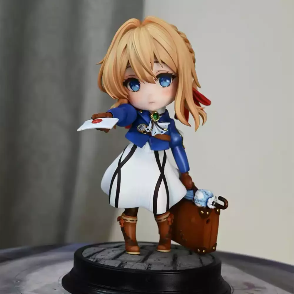 Violet Evergarden Chibi Figure Anime Collectible Figurine Desktop Ornament Gaming Case Decor Trendy Toy For Adult Collection