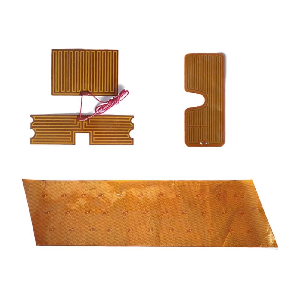 10 20 30 40 50 60 80 100 -200mm Eeletric Polyimide PI Film Heater Heating Pad Element with Adhesive for Warm 3D Printer