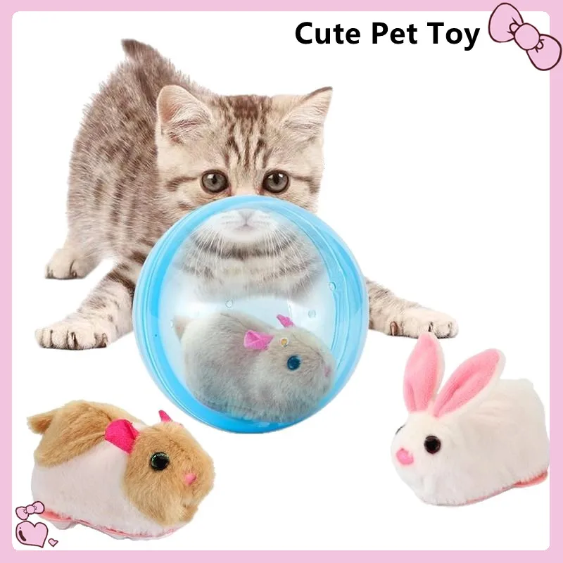 Electronic Pet Toys Hamster Balls Electric Running Ball Toy Baby Learning To Crawl Turn Ball Pet Interactive Gifts