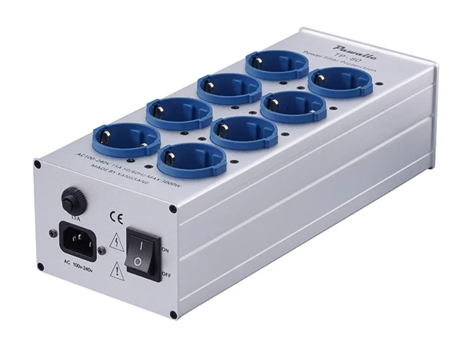 

Pawalle tp80 Hi-Fi розетка для фильтра питания, позолоченная розетка из чистой меди ЕС с шумоподавлением и предотвращением перенапряжения