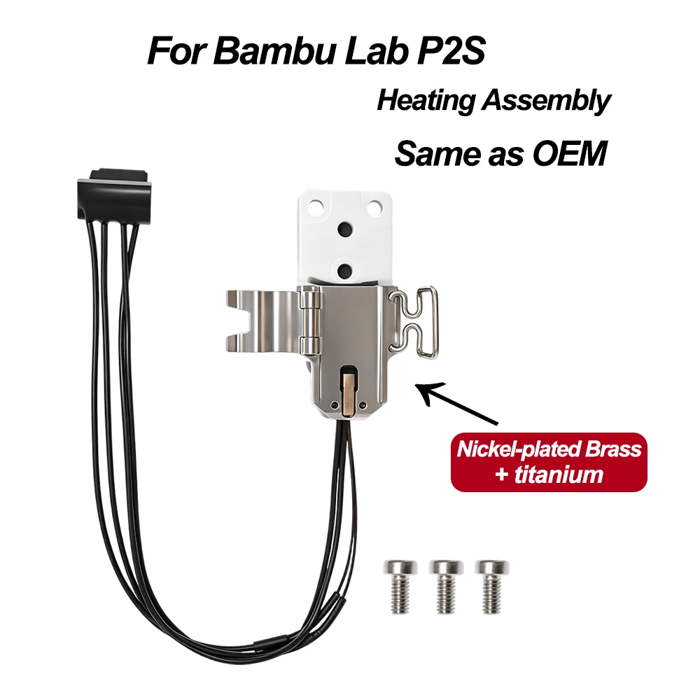 Für Bambu X2D P2S H2S Hotend – Bambu Lab Quick Swap Extruder, gehärteter Stahl Druckkopf, P2S Hotend Heizeinheit Ersatz