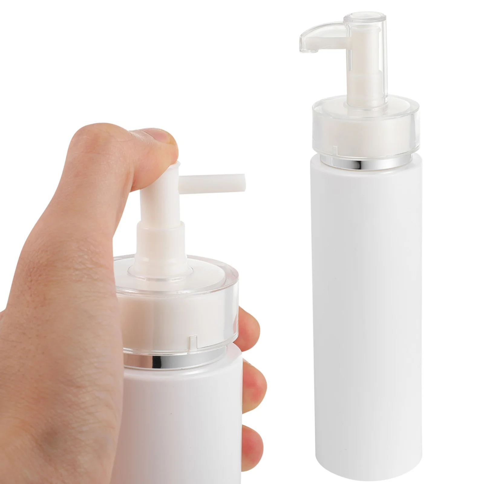 2 szt. Butelki na balsam z pompką, przenośne, podróżne, wielokrotnego użytku, puste butelki 200 ml do przechowywania kosmetyków, butelka na balsam