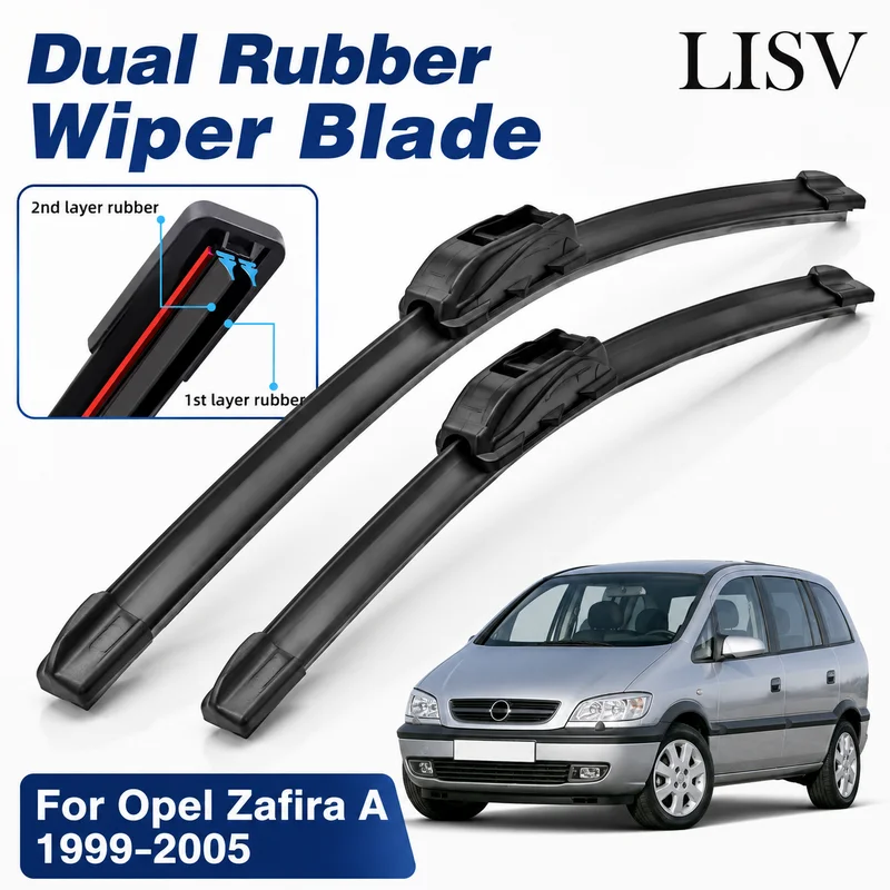 For Opel Zafira A 1999-2005 LHD 24"+22" Front Window Windshield Wiper Rubber Refill Car Wiper Blade Accessories