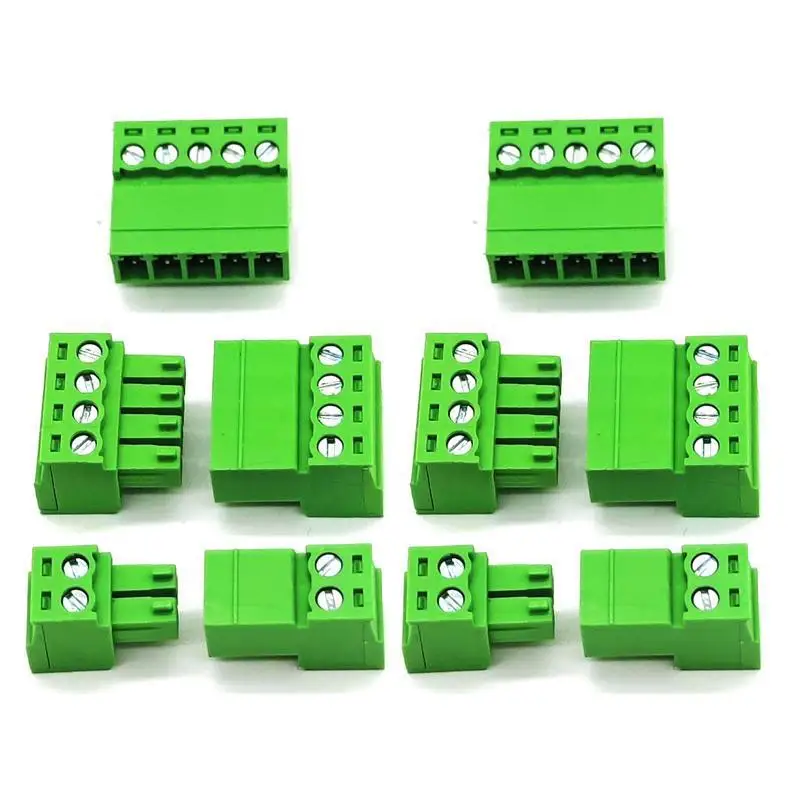 20sets Aerial butt welding type 15EDGRK-3.81mm plug-in type 2edg type green terminal block 2EDGRK for Connector row