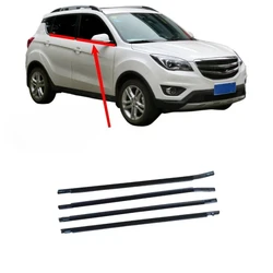 4 Pcs Black Outside Windows Glass Rubber for Changan CS35 2012-2017 6103410-W01-AB Weatherstrip for CS35 Outer Laminate Rubber