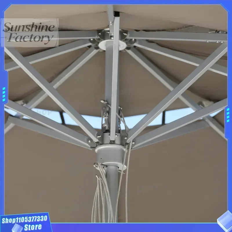 Modern Waterproof Outdoor Aluminum Double-Layer Sunshade Patio Umbrella for Courtyard & Beach Use