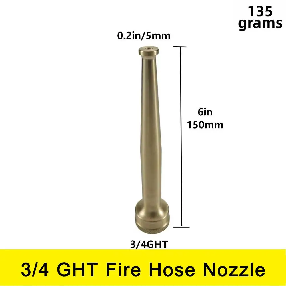 

Латунная насадка для шланга промышленного пожаротушения, совместимая со стандартными пожарными рукавами, для точного контроля потока воды