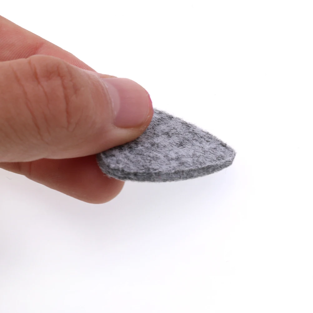 

10pcs 3mm Felt Felt Guitar Pick Guitar Picks for Ukulele Bass Nylon String Replacement Lightweight Picks Grey