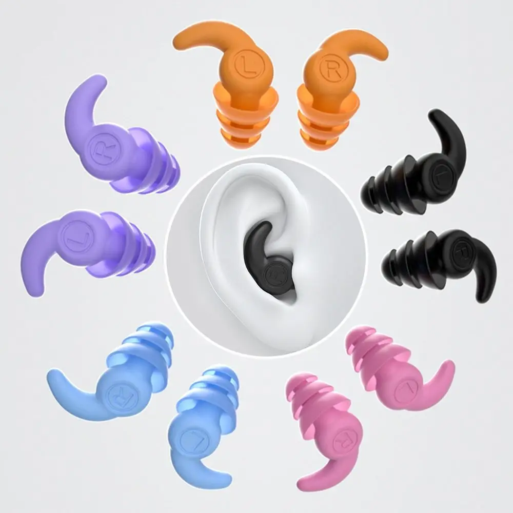 

Противошумные звукоизоляционные беруши для сна, силиконовые беруши для глубокого сна и плавания, шумоподавляющие принадлежности, многоразовые бесшумные беруши