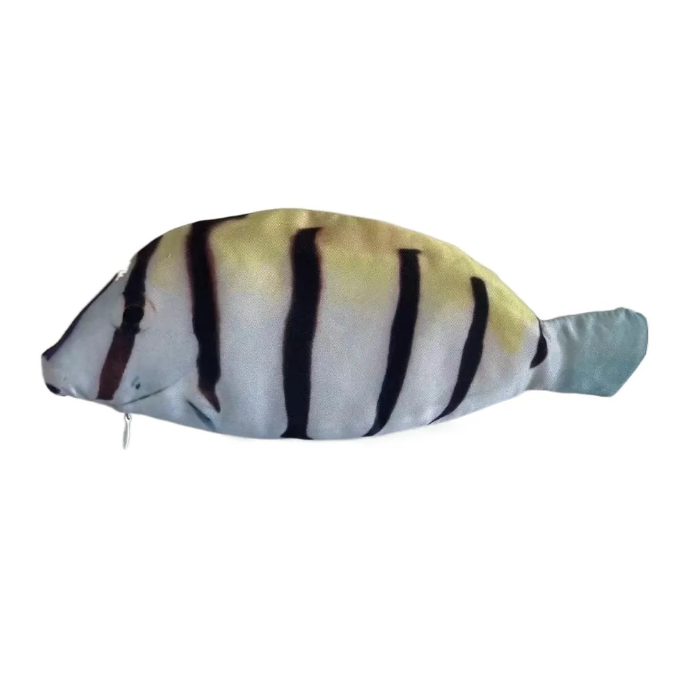 Simulation Fish Shape Pen Bag Carp Cute Design Fish Pencil Case Clownfish Creative Stationery Storage Bag Award Gift