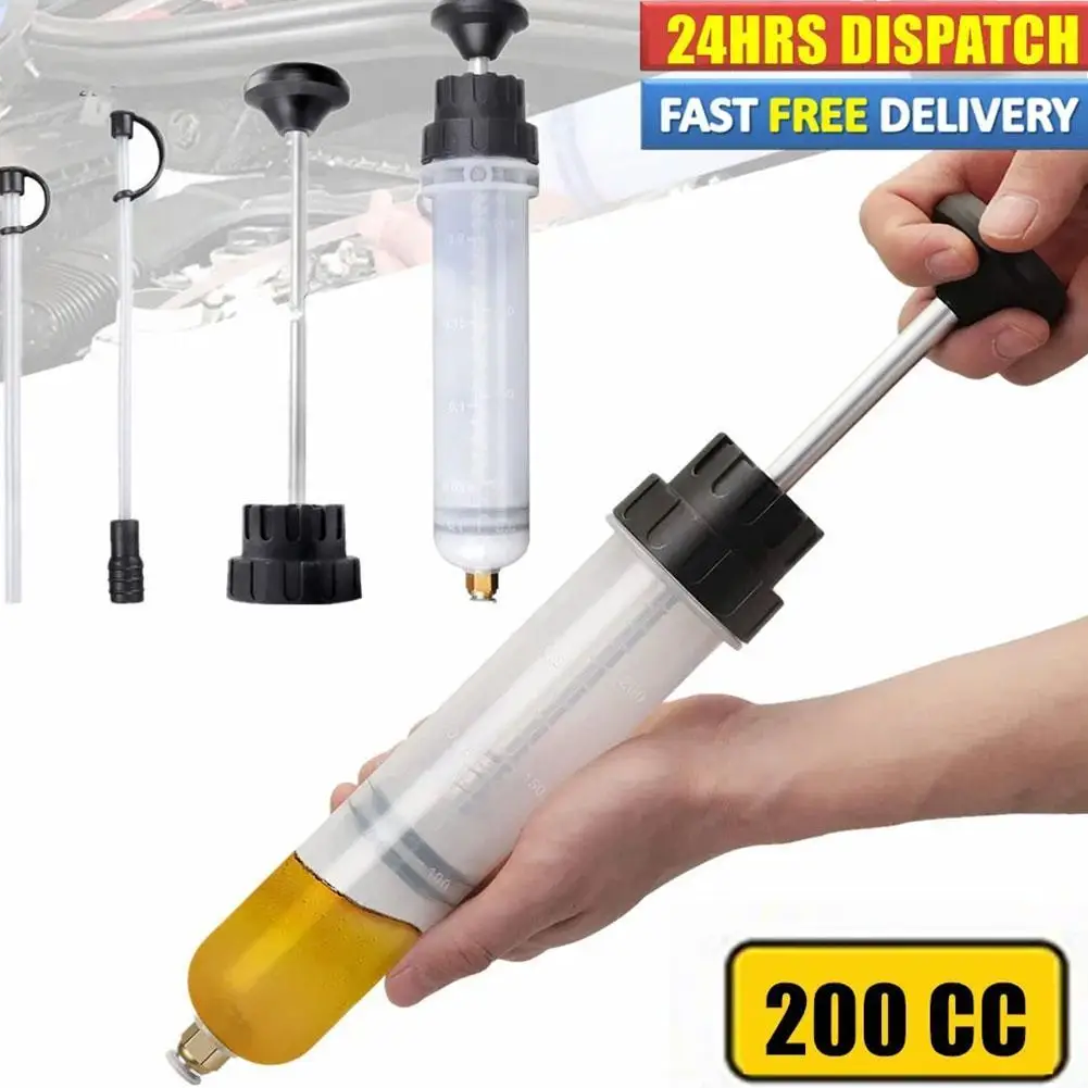 

200CC Car Oil Fluid Extractor Automotive Air Pump Filling Hand Auto Extraction Bottle Dispenser Transfer Fuel Syringe Pump L7G1