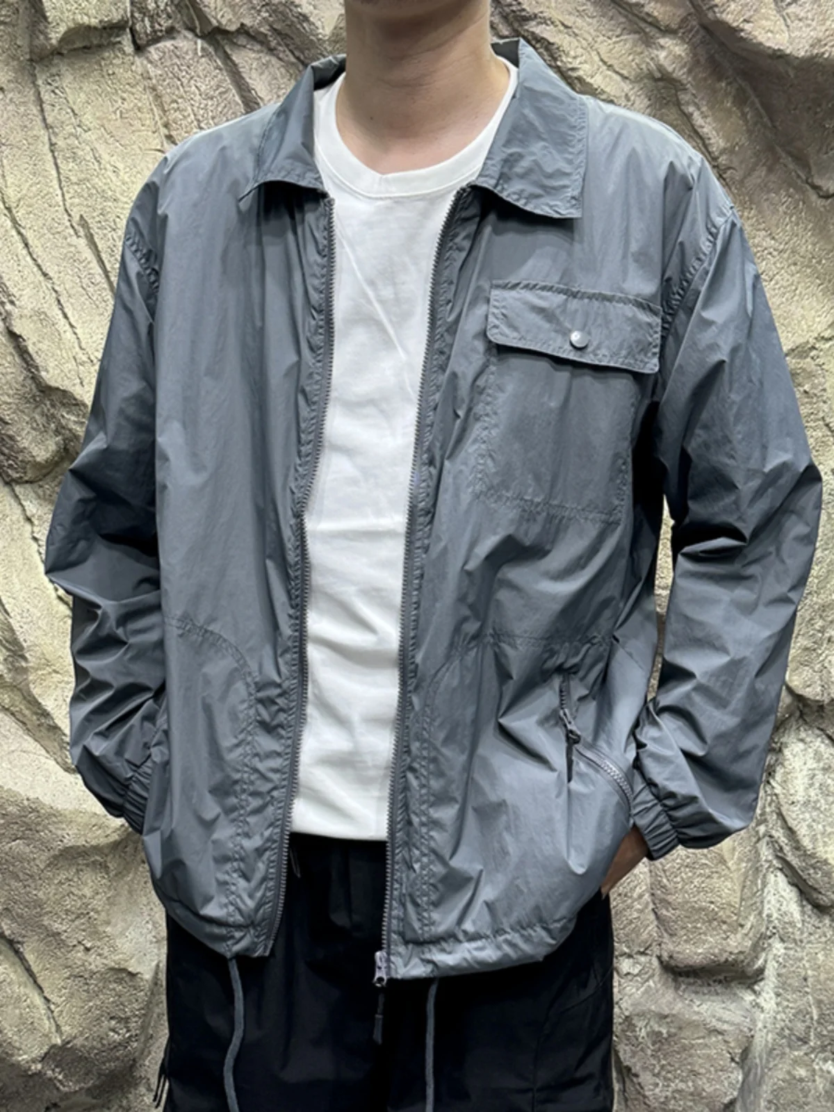 فضفاض الرجال الرياضة في الهواء الطلق Jaet جديد الخريف تصميم الرجعية اليابانية Sle الوجه طوق معطف الشباب ular الوقوف صالح طويل Sve #3