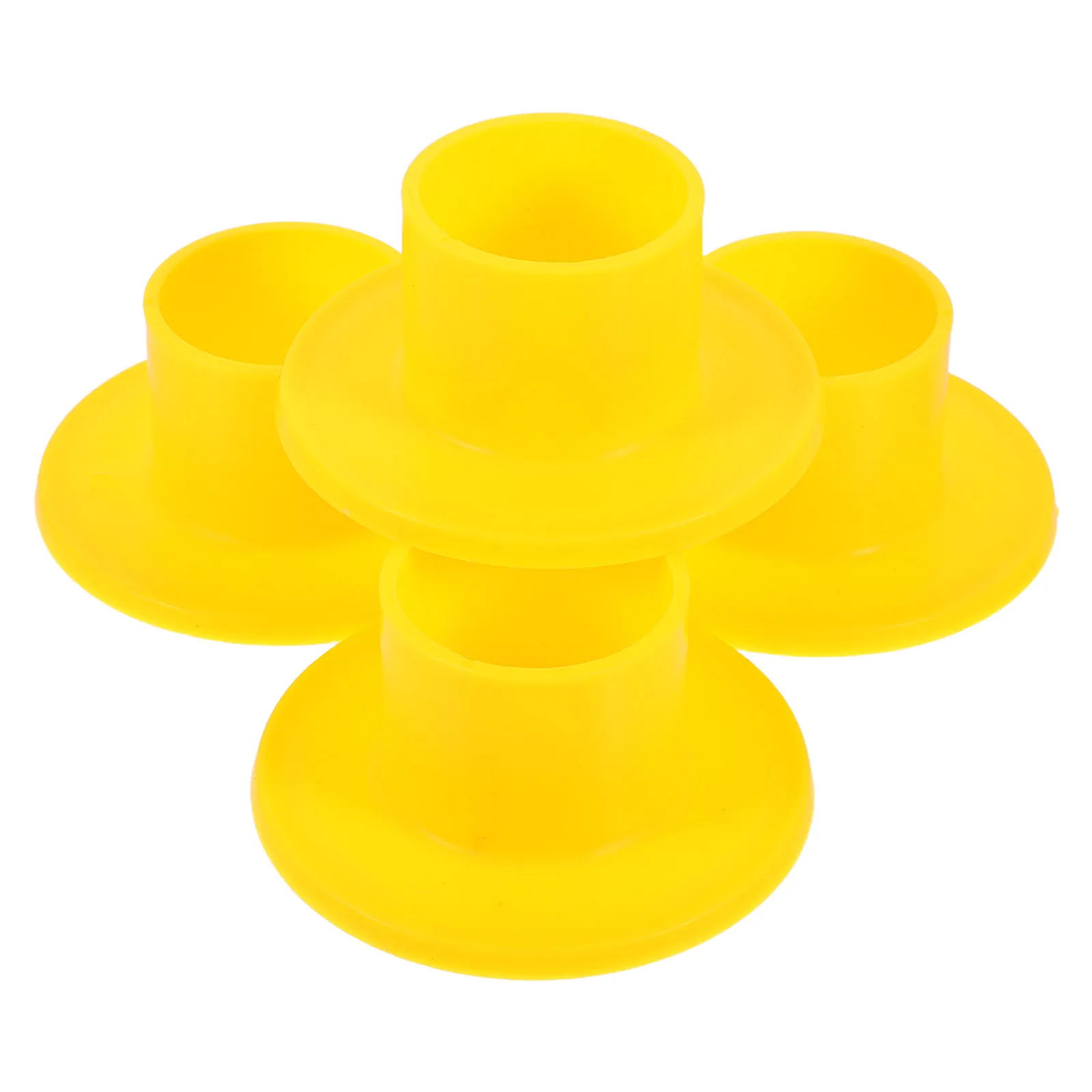 

4pcs Plastic Base Covers Antislip Playground Foot Plates Steel Rod Inserts for Amusement Parks Ensuring Safety Durability