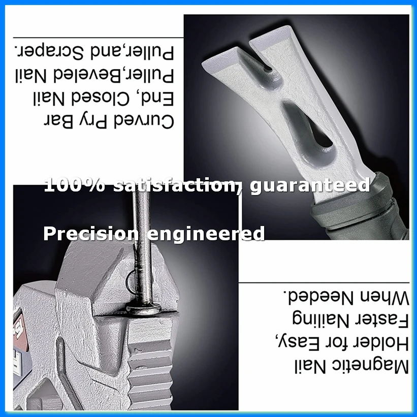 

Outdoor Multi-Functional Hammer Nail Remover Crowbar Fire Rescue Tool Demolition Tool Claw Stick Disassembly Tool-FS