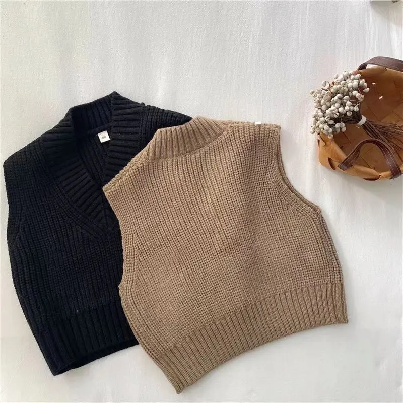 

Autumn Spring Boy Girl Sweater Rocket Cardigan Kid Clothing Sleeveless Buttons Baby Costume 2-6Y Children Sweater