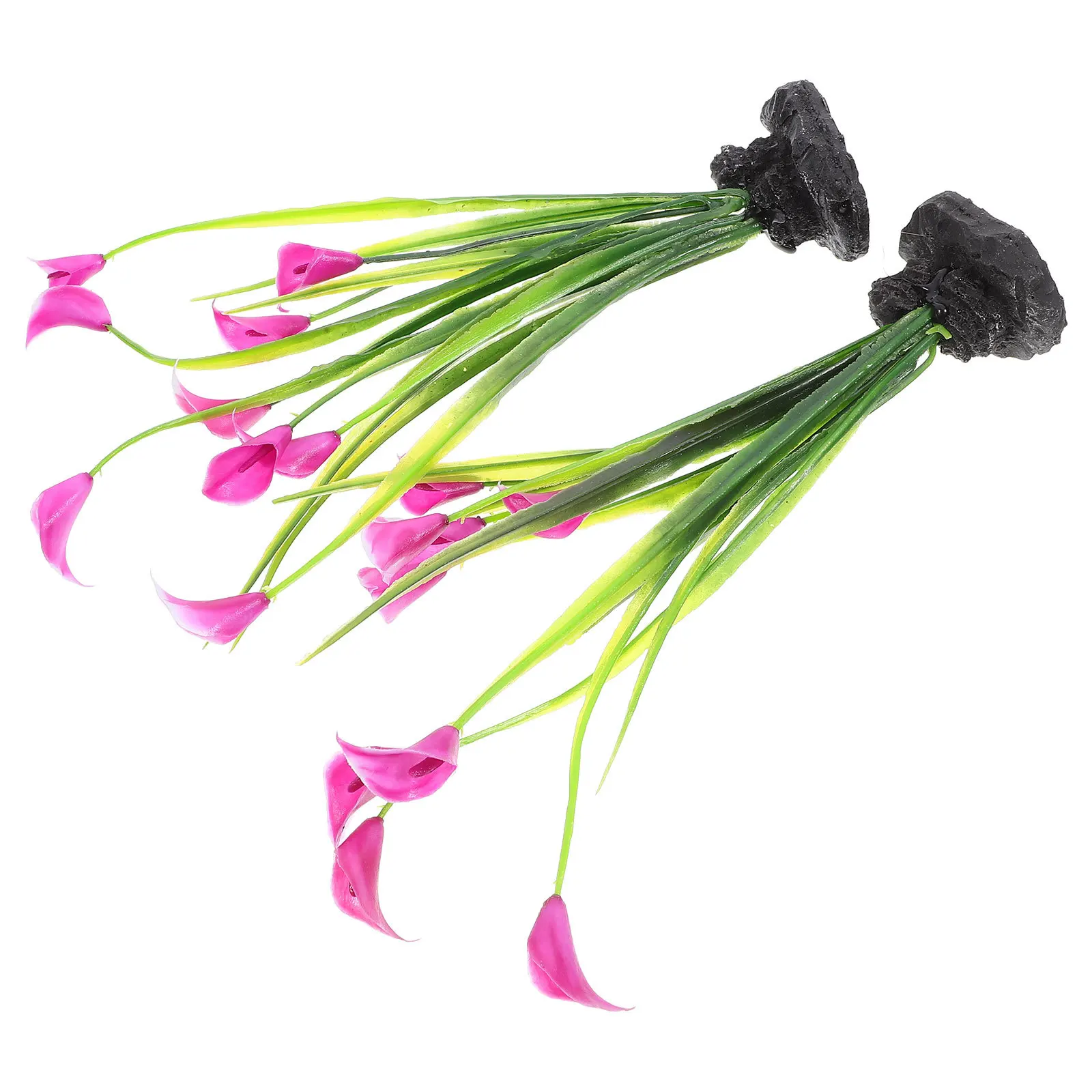 

2Pcs Compact Aquarium Plant Decor Fake Water Grass for Fish Tank Desktop Home Decor Realistic Artificial Plants Fish Tank