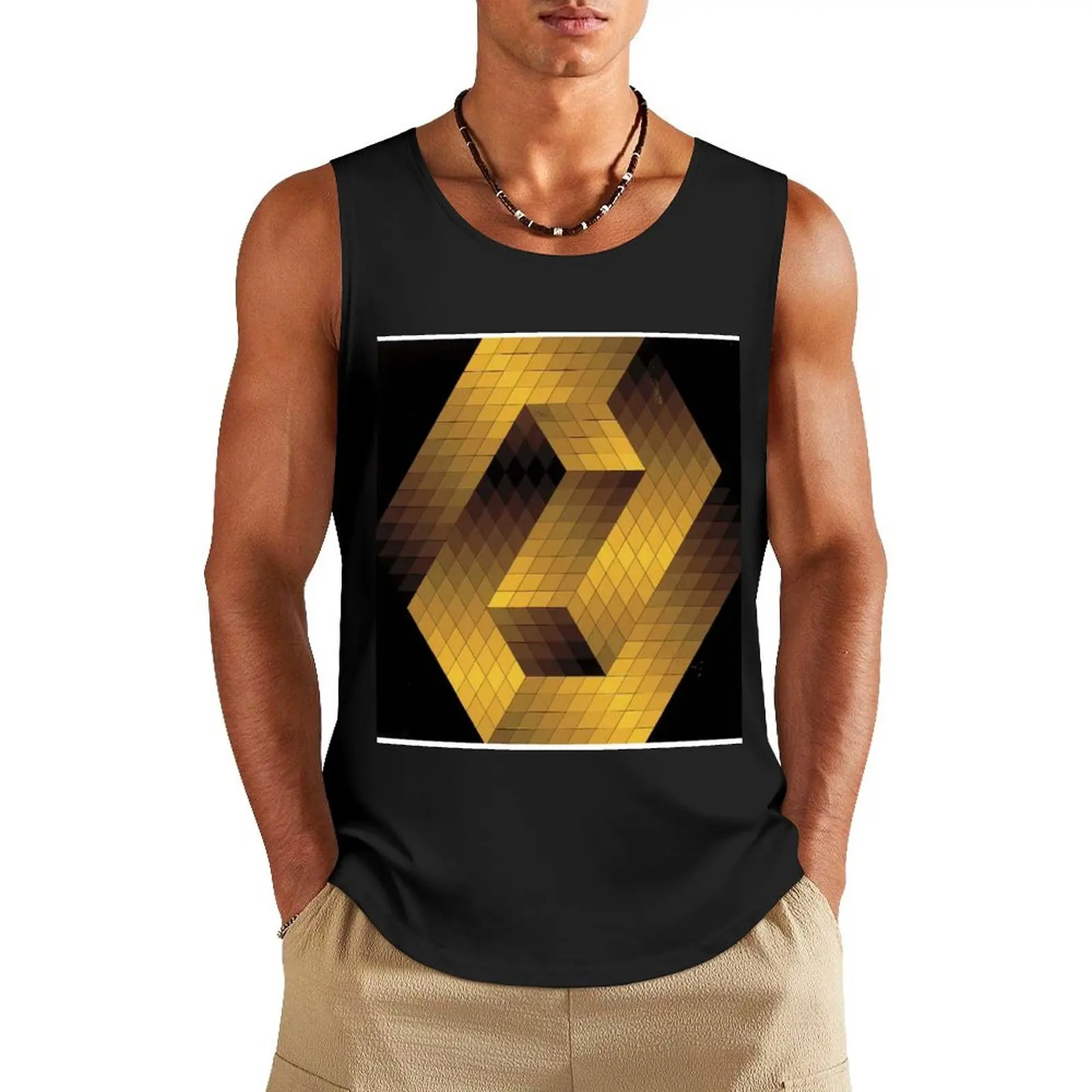 Victor Vasarely Plasticien artwork for sales, Tank Top gym clothes men Men's vest gym clothing men