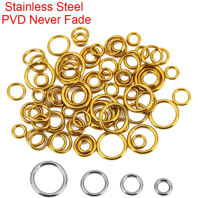 20pcs Seamless Stainless Steel Closed Jump Rings 4 5 6 8 10 12 mm Never Fade Split Rings Connectors For Jewelry Necklace Making image 3