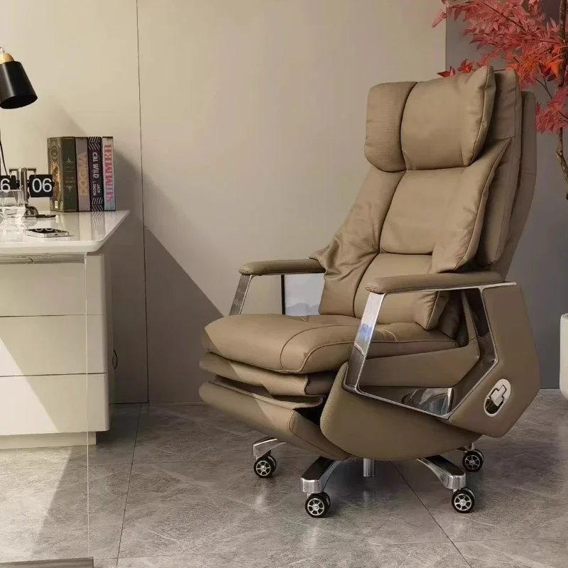 Luxury Boss Chair Designer Living Room Nordic Comfortable Footrest Office Chair Relaxing Wheels Mobile Silla Oficina Furniture
