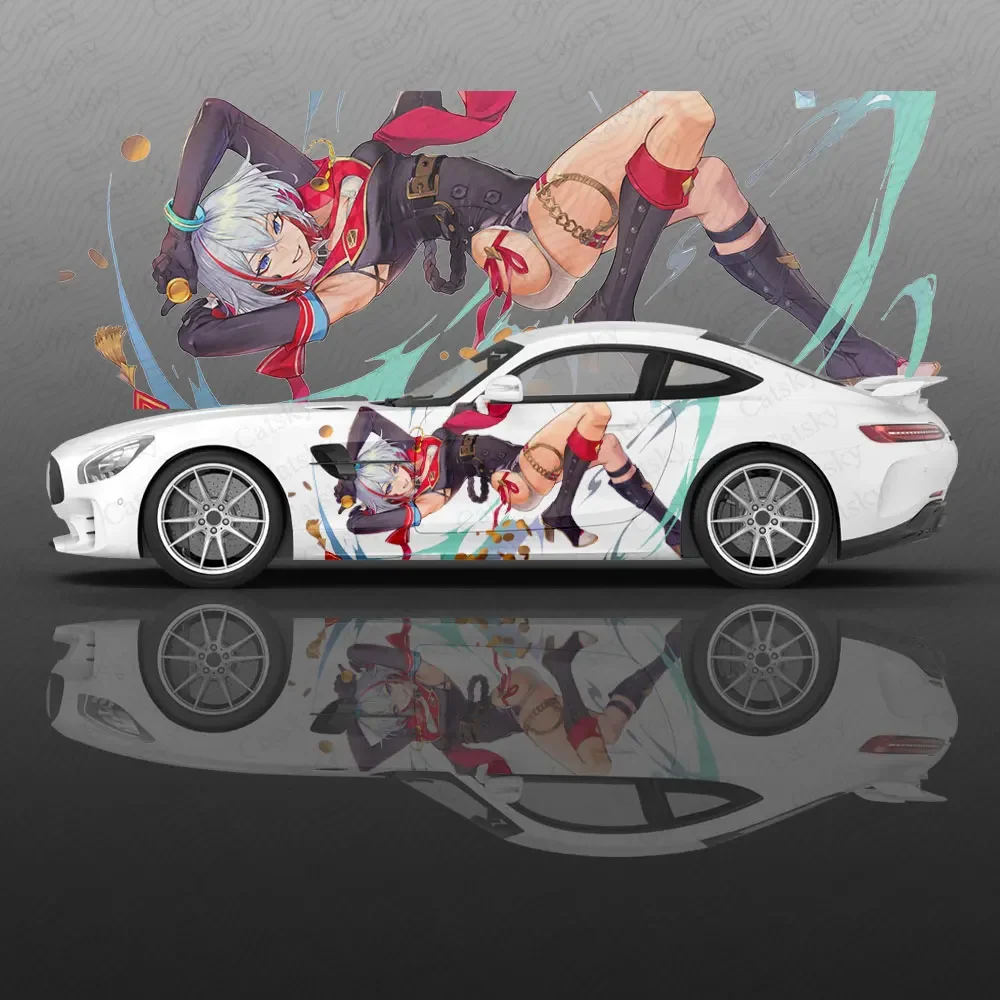 

Топаз (Honkai Star Rail) Автомобильная наклейка Цветочные виниловые наклейки для автомобиля Боковые графические наклейки автомобиля, универсальный размер, графика автомобиля