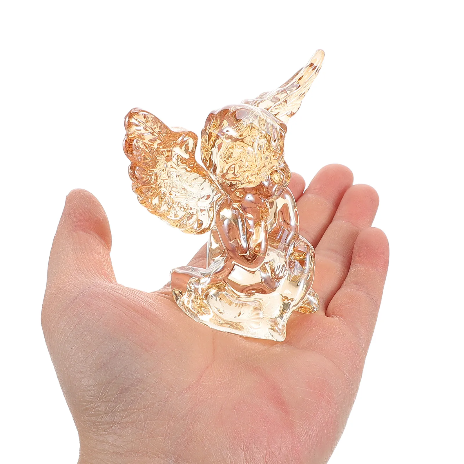 

Crystal Ornaments Decors Angel Crafts Angels Figurine Decorations Photo Statue Props