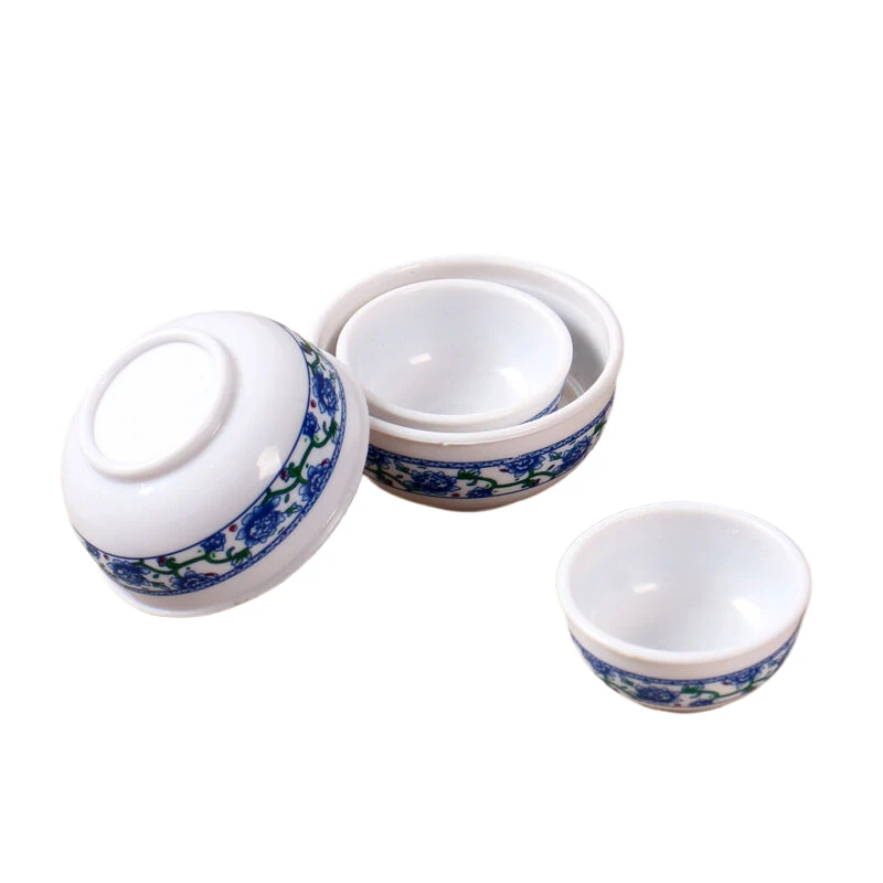 5pcs Miniature Bowl Dish Round Bowl Fruit Bowl Salad Bowl Soup Plate Doll House Kitchen Dinning Accessories