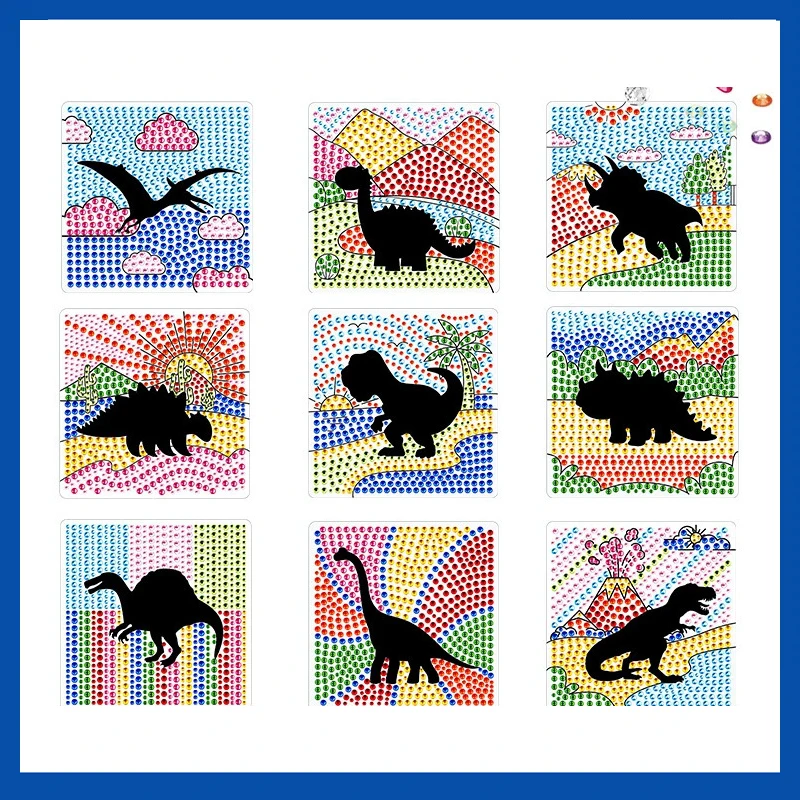 

Динозавр 9 шт. DIY алмазная живопись креативный мультяшный стикер милый подарок на день рождения для детей сувениры Новое поступление орнамент Лидер продаж