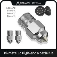 Creality 8pcs Bi-metallic High-end Nozzle Kit for Ender-3 S1/Ender-3 V2 Neo/Ender-2 Pro Bimetallic Material 3D Printer Parts