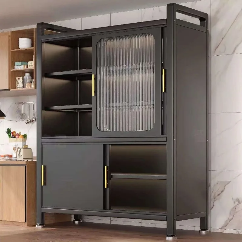 Kitchen Sideboard Pantry Cabinet Metal Storage Organizer Modern Furniture Modern Kitchen Appliance Cabinet Steel Pantry Storage