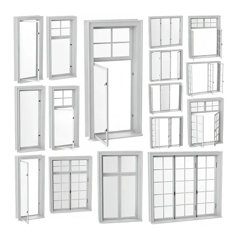 HIgh Quality UPVC/PVC Profile Sliding Window Waterproof Plastic Double Glazed Sliding Window