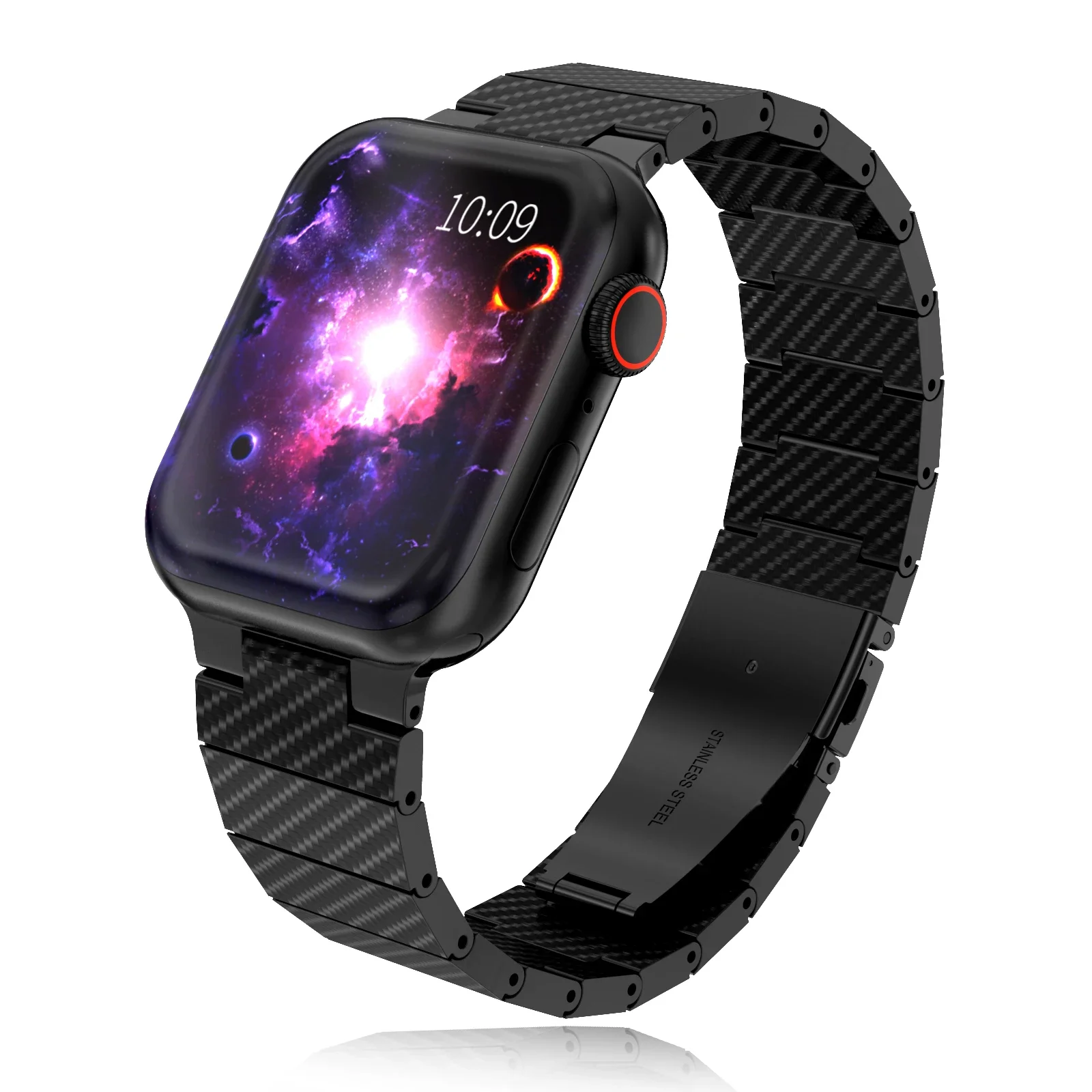 Carbon Fiber Strap for Apple Watch 10 9 8 7 45mm 41mm 42mm 46mm Lightweight Bracelet Wristband iWatch 6 5 4 SE 44mm 40mm Correa