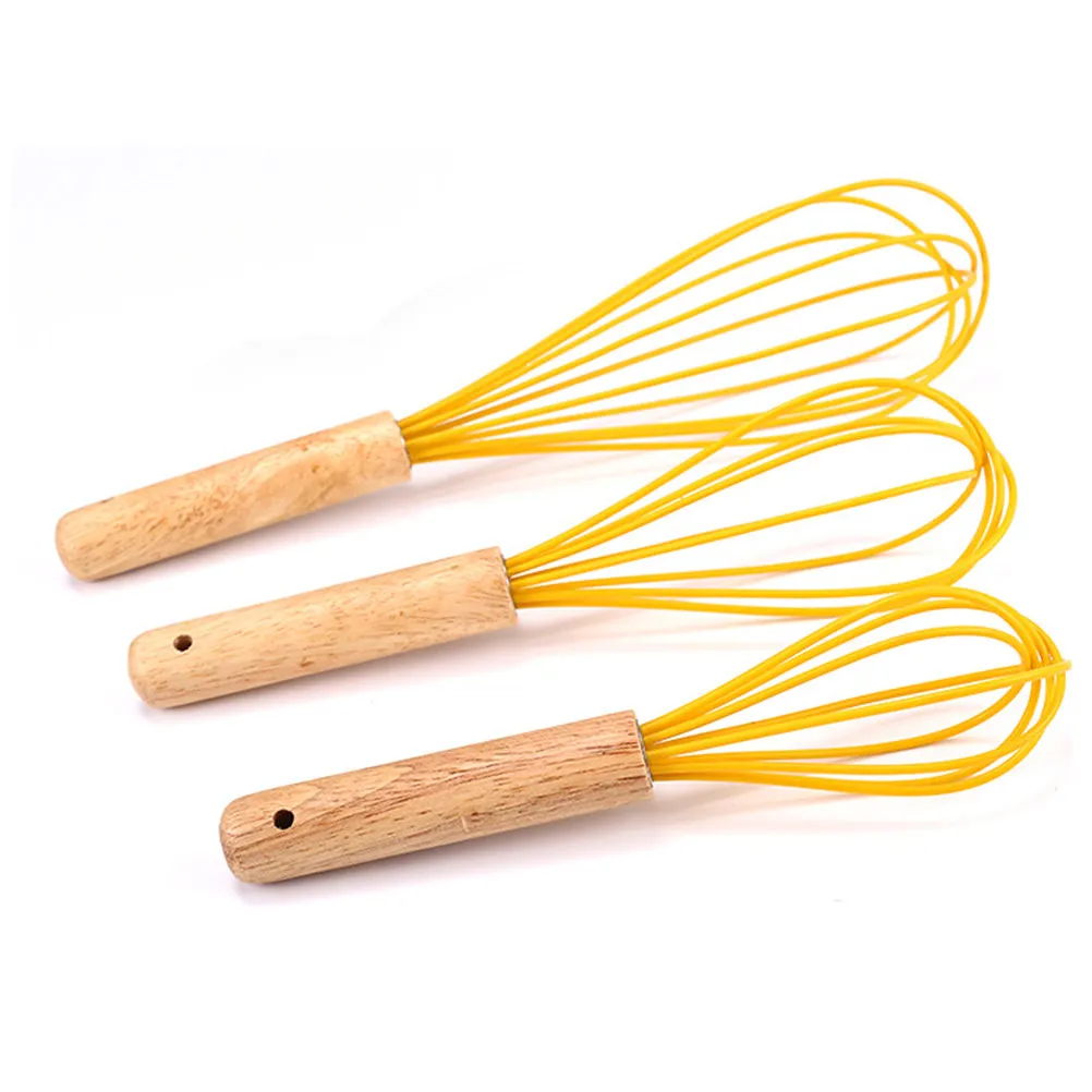 2Pcs Silicone Eggbeater Hand Whisk Manual Mixer Baking Kitchen Cream Blender Tool Eggbeater Kitchen Gadget Baking Tools