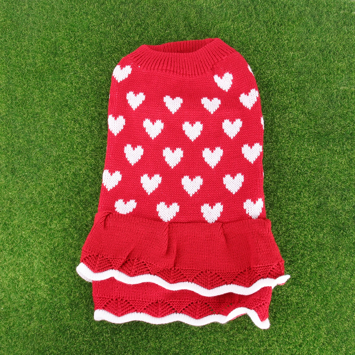 

Love Dog Clothes Skirts Outfit Xmas Dress Clothing Accessories Pet Christmas Apparel for Sweaters Dogs Medium