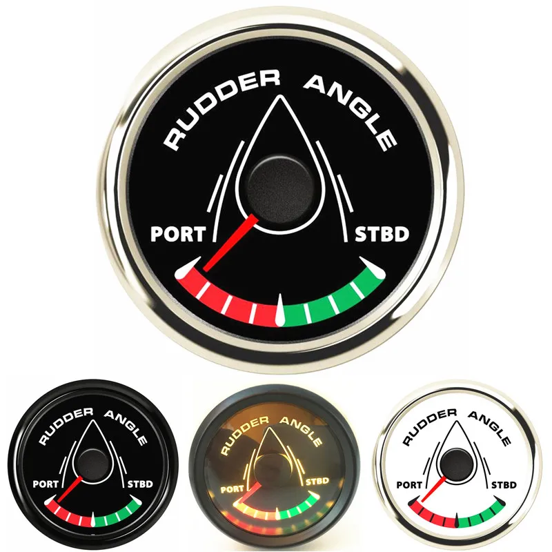 New Arrival 52mm Rudder Angle Gauges Tuning 0-190ohm Marine Rudder Angle Meters with 8 Kinds Backlight for Ship Vessel Yacht