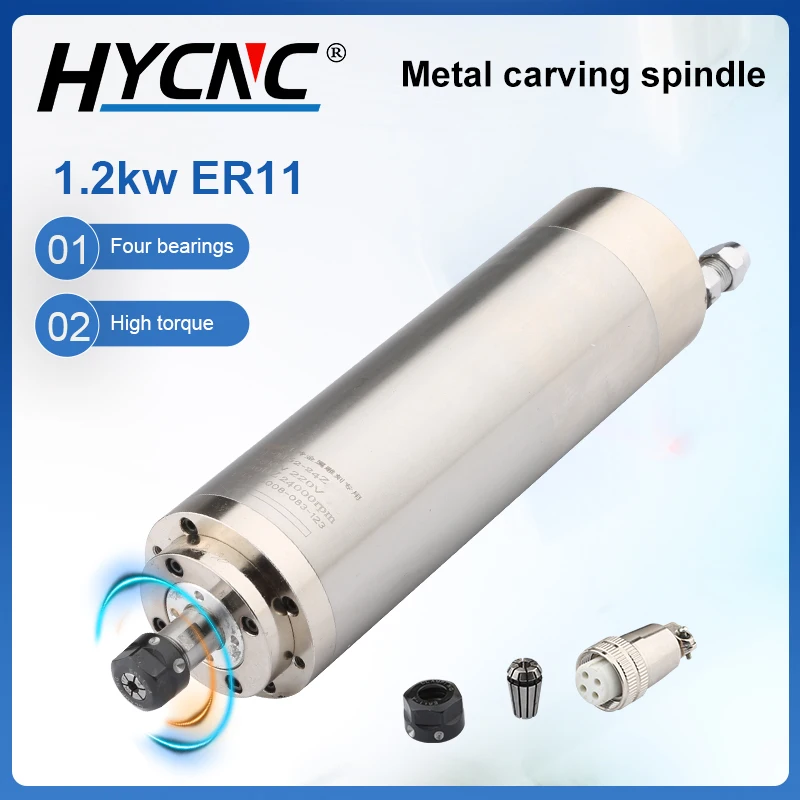 

CNC Spindle Motor 1.2KW ER11 220V Water Cooled Spindle Motor 42000rpm Engraving Metal For CNC Router Milling Lathe Cutting