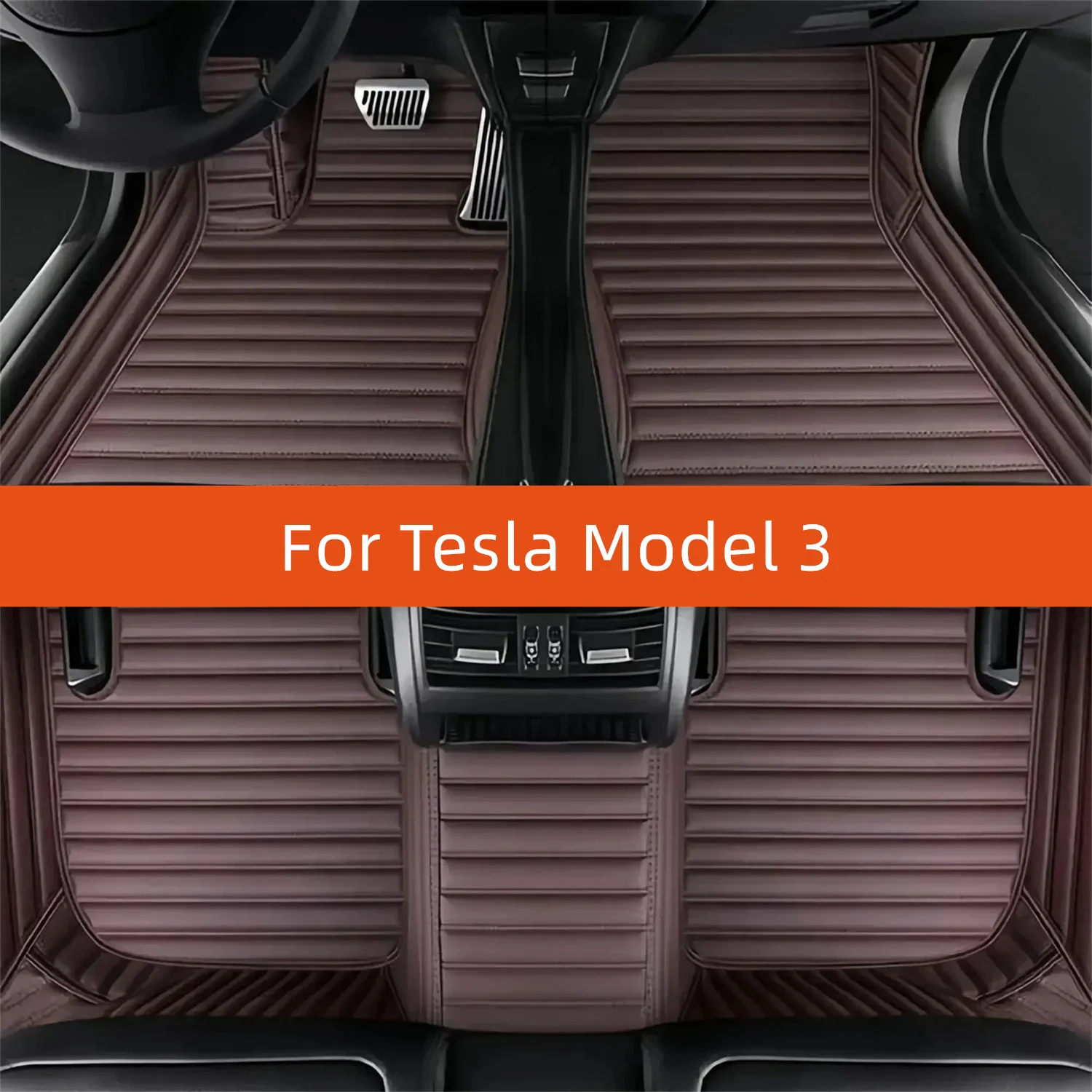 

Custom Leather Car Floor Mat For Tesla Model 3 2018 2019 2020 2021 2022 2023 2024 2025 2026 2027 Car Mat Interior Accessories