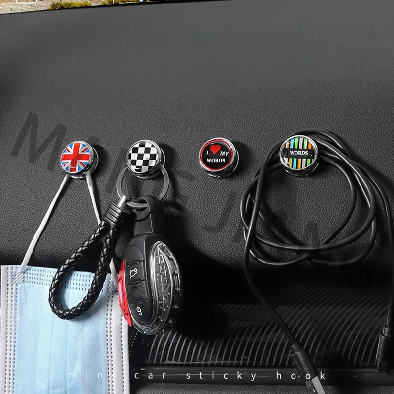 Car Alloy Hook USB Cable Organizer Storage Clip For Mini Cooper F54 F55 F56 F60 R56 R60 Car Sticker Fastener Holder Accessories