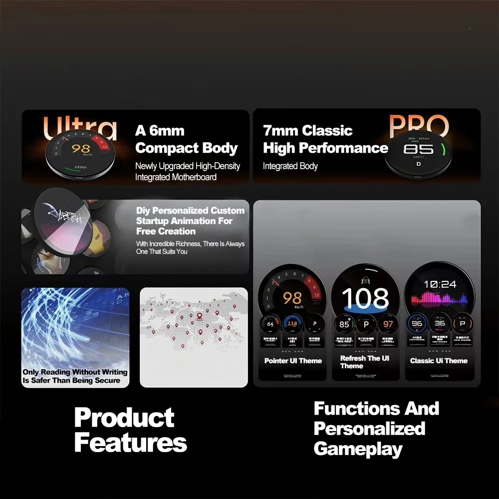 TITA Ultra SCREEN Official Speedometer Dashboard HUD Model Y Juniper Model 3 for Tesl OLED Car Phone Holder New Car Accessories